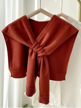 Solid Color Shoulder Wrap Scarf/Cape